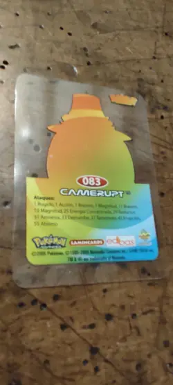 Camerupt 083 Pokemon Lamincards Edibas - ESP - GOOD - Image 2