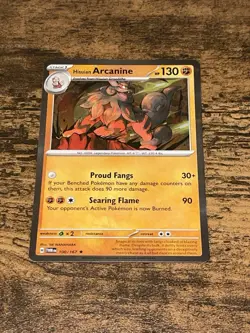 Hisuian Arcanine - 100/167 - Pokemon TCG - Twilight Masquerade - Rare Holo - NM - Image 1
