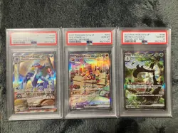 Pokemon TCG Skeledirge ex, Meowscarada ex, Quaquaval ex SAR PSA 10 Consecutive - Image 1