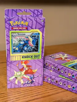 2016 Pokemon Greninja Knock Out Collection Box 3 Kalos Foil Booster Packs SEALED - Image 1