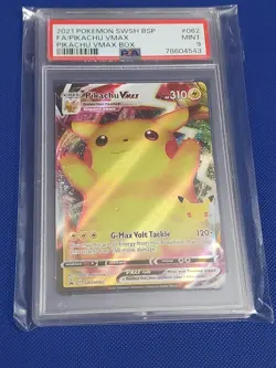 2020 Pokemon Sword & Shield Black Star Promos Pikachu VMAX #SWSH062 PSA 9 MINT - Image 1