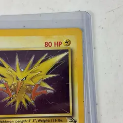 Zapdos 15/62 Pokemon Card Fossil Holo WOTC 1999 LP Rare - Image 4