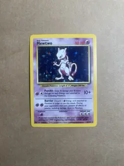 Mewtwo 10/102 HOLO Rare Base Set Unlimited Vintage 1999 WOTC Pokemon Card LP - Image 1