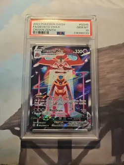 PSA 10 Deoxys Vmax GG45/GG70 2023 Pokemon Crown Zenith English - Image 1