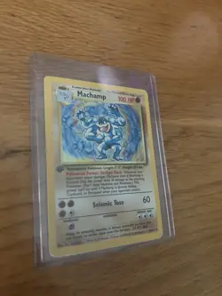 Pokemon WOTC Card - Machamp - Base Set - Cosmos Holo Rare - 8/102 1st edition - Image 3