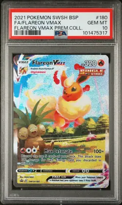 PSA 10 GEM MINT Flareon VMAX SWSH180 Pokemon SWSH Black Star Promo - Image 1