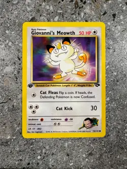 Pokemon TCG Cards 1st Edition Giovanni's Meowth 74/132 Gym Challenge - Image 1