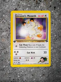 Pokemon TCG Cards 1st Edition Giovanni's Meowth 74/132 Gym Challenge - Image 3