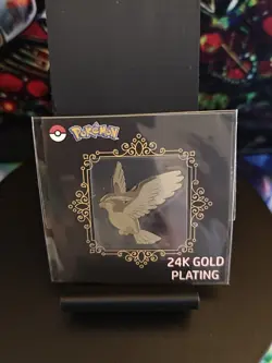 Pidgeot 24k Gold Plated Grade-able Sticker Card Korean Striking Candy Pokemon NM - Image 1