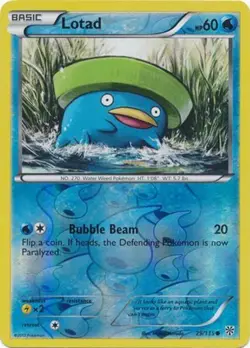 Pokemon - Lotad - 29/135 - Common - Reverse Holo - BW Plasma Storm - NM - Image 1