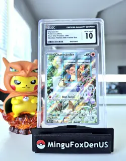CGC 10 GEM MINT 💎 Charmander #044 SVPen- 2023 Pokemon Graded Black Star Promo - Image 1