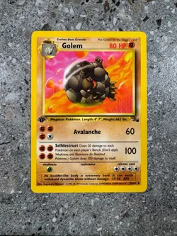 Pokemon TCG Cards 1st Edition Golem 36/62 Fossil Uncommon NM - Image 1