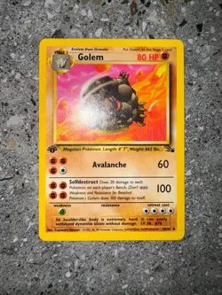 Pokemon TCG Cards 1st Edition Golem 36/62 Fossil Uncommon NM - Image 3