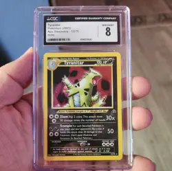 2001 TYRANITAR HOLO NEO DISCOVERY CGC 8 MINT #12/75 POKEMON CARD TCG WOTC - Image 1