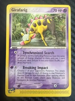 Pokemon TCG Girafarig EX Dragon 16/97 Regular Rare LP - Image 1