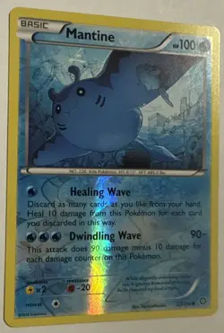 Mantine 27/114 Reverse Holo XY Steam Siege Pokemon TCG Card NM - Image 2