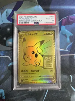 PSA10 Pikachu V 25th Anniversary Golden Box S8a G Japanese Pokemon Card Rare - Image 1