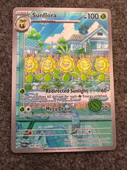 Pokemon - Sunflora - 169/167 - SV Twilight Masquerade - Illustration Rare Card - Image 1