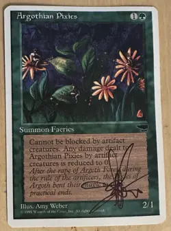 MTG ARTIST PROOF MTG WB Argothian Pixies AP Sketch Art Amy WEBER - Image 2