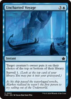 Uncharted Voyage -Foil Light Play MTG Foundations - Image 1