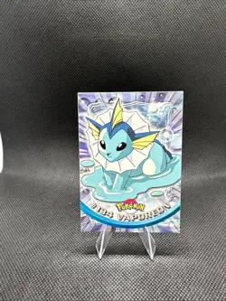 Topps Pokemon VAPOREON #134 Blue Logo Non Holo TV Animation Edition NM - Image 1