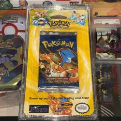 Pokemon 1999 Base Set Sealed Blister Pack WOTC ShadowlessU Charizard Art - Image 1
