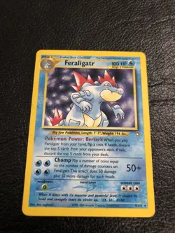 B6 Pokemon TCG Neo Genesis Unlimited French Aligatueur Feraligatr 4/111 Holo MP - Image 1