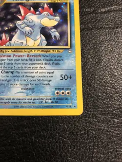 B6 Pokemon TCG Neo Genesis Unlimited French Aligatueur Feraligatr 4/111 Holo MP - Image 4