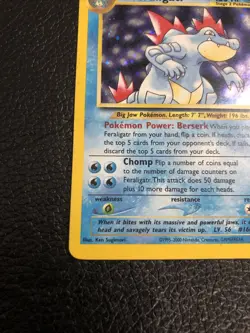B6 Pokemon TCG Neo Genesis Unlimited French Aligatueur Feraligatr 4/111 Holo MP - Image 5