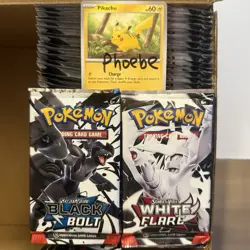 "PWE100" $100 OFF - 60X Pokemon TCG S&V Black Bolt + White Flare Booster Packs - Image 1