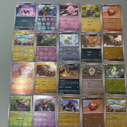 Black Bolt and White Flare Pokeball Reverse Holo Card (20) Lot - Image 1