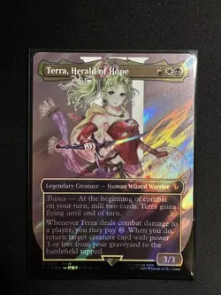 Terra, Herald of Hope (Borderless) (Surge Foil) Commander: Final Fantasy Foil - Image 2
