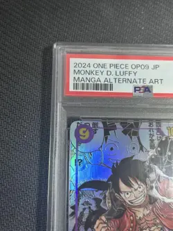 PSA 10 Monkey D Luffy Comic Parallel OP09 One Piece Card New Emperor Rare - Image 2