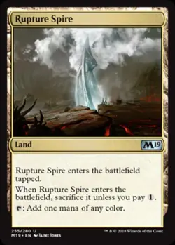 Rupture Spire -Foil Medium Play MTG Magic 2019 Core Set - Image 1