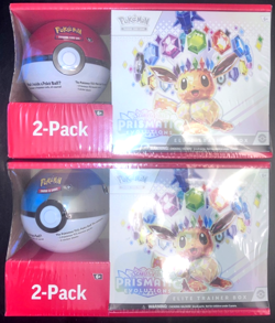 2 POKEMON PRISMATIC EVOLUTIONS ETB ELITE TRAINER BOX POKEBALL SAM'S CLUB BUNDLE - Image 1