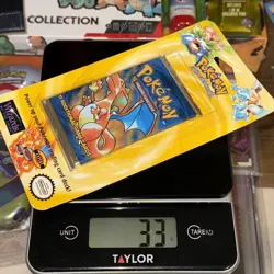 Pokemon Charizard Base Set Booster Blister Pack WOTC Sealed HEAVY 33G - Image 3