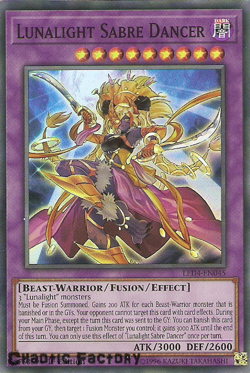 YUGIOH LED4-EN045 Lunalight Sabre Dancer Super Rare 1st Edition NM - Image 1