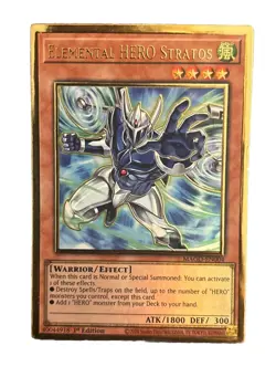 Elemental HERO Stratos Gold Rare 1st Edition MAGO-EN004 Yugioh - Image 1