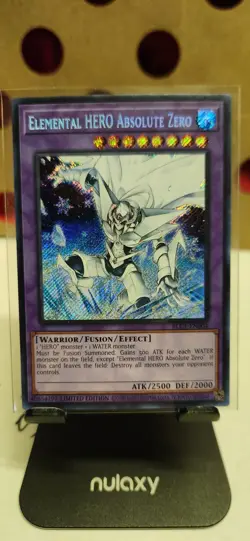 Yu-Gi-Oh! Elemental Hero Absolute Zero BLC1-EN004 Secret Rare 1st Edition - Image 1