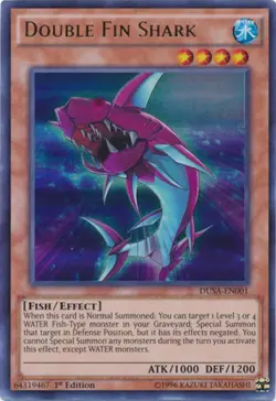 Double Fin Shark - DUSA-EN001 - Ultra Rare - 1st Edition - Lightly Played - Image 1