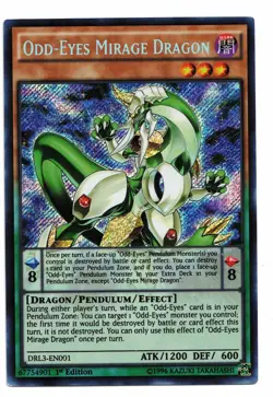 Yu-Gi-Oh Card: Odd-Eyes Mirage Dragon DRL3-EN001 Secret Rare 1st Edition! NM - Image 1