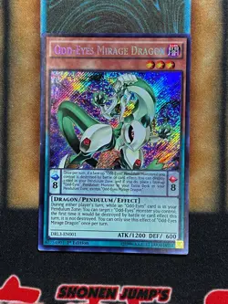 Yugioh Odd-Eyes Mirage Dragon DRL3-EN001 Secret Rare 1st Ed LP - Image 1