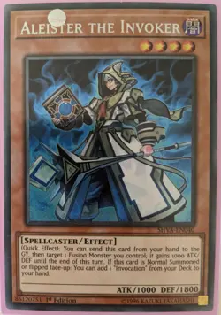 YuGiOh Aleister the Invoker Secret Rare 1st Edition SHVA-EN040 NM - Image 1