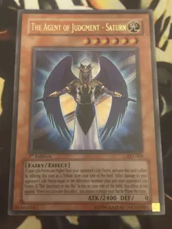 Yugioh: The Agent of Judgment - Saturn - AST-006 - Ultra Rare - 1st Edition LP - Image 1