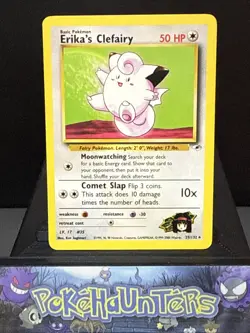 Pokemon Card Erika's Clefairy 25/132 Gym Heroes Non Holo Rare Light Play - Image 1