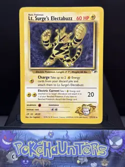 Pokemon Card Lt. Surge's Electabuzz 27/132 Gym Heroes Non Holo Rare Played - Image 1