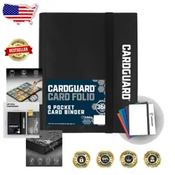 Professional Trading Card Binder - 9-Pocket Black Album for All Card Collections - Image 1