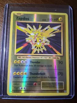 Pokemon TCG XY Evolutions Zapdos Reverse Holo Rare Card 42/108 - Image 1