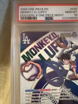PSA 10 Monkey D Luffy Dodgers Promo One Piece Card 2025 Event Exclusive EN - Image 2