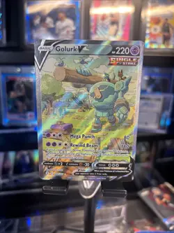 Pokemon Sword & Shield Evolving Skies Golurk V Ultra Rare 182 / 203 Nice Card! - Image 2